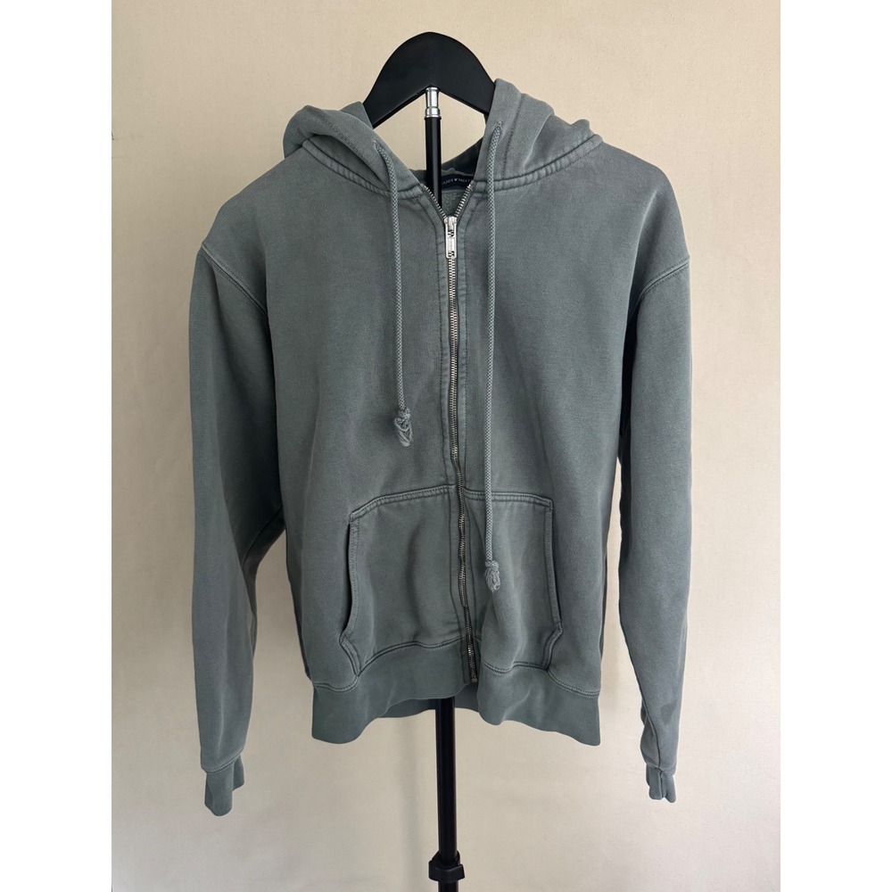 Brandy Melville Christy 1984 Zip Up Hoodie Gray Faded Oversized One Size